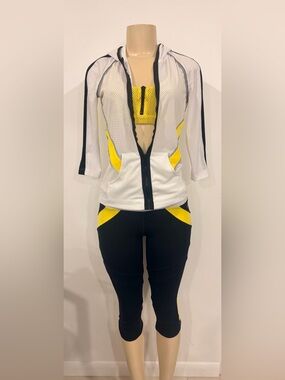 Bebe Sport Women’s 3-Piece Gym Set Activewear Workout Yoga Athleisure Y2K
